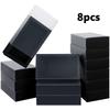8 ks Obdélníkové zásuvkové kraftové krabičky Kartonové dárkové balicí krabice s matným víčkem Festivalová dárková balicí krabice na párty výslužky, šperky, mýdlo