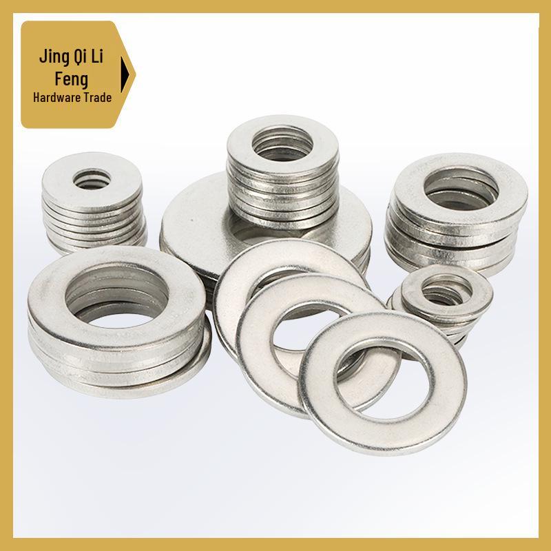 304 Stainless Steel Flat Washer, M2-M64 Bolt Accessory Screw Gasket