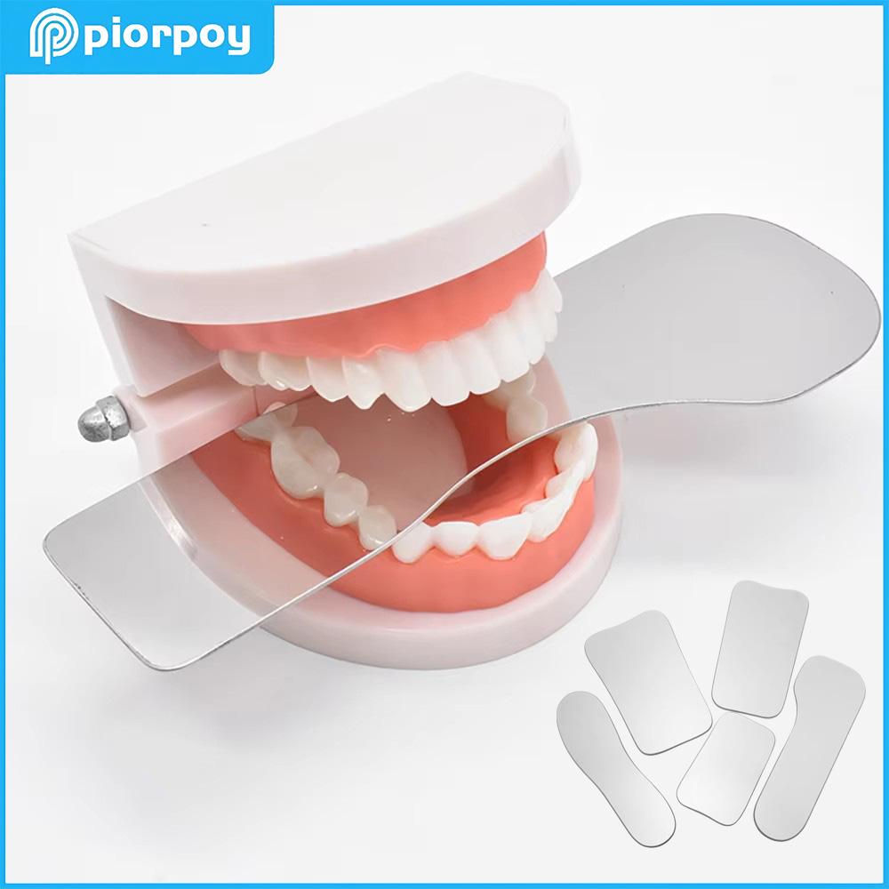 PIORPOY Dentalwerkzeuge Dental Kieferorthopädischer Spiegel Intraoraler Foto Reflektor Doppelseitige Spiegel Zahnmedizin Reflektor 5 Stück/Set