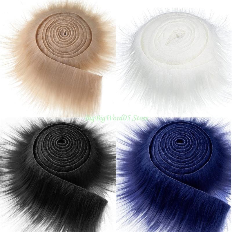 24TE Faux Fur Ribbon Tapes 4Pcs/Set Christmas Tree Skirt Gnome for Doll Beard Decor