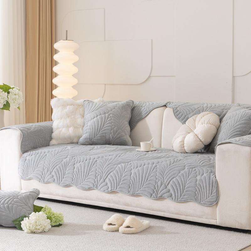

French Cream Sofa Cushion Winter Plush Thickened Non Slip Cover Soft Towel Cushion for Living Room Decor 70*70cm