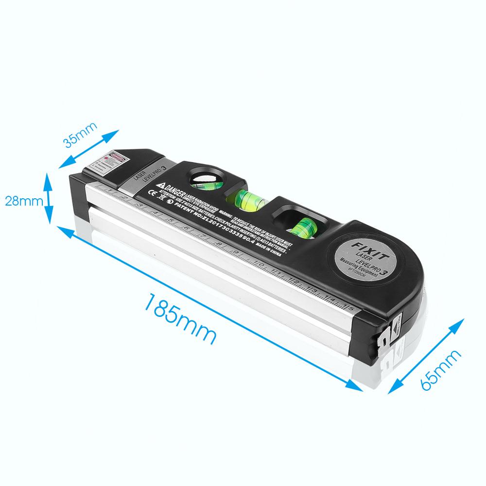 4 In 1 Infrared Laser Level Cross Line Laser Tape with 2.5m Measure Tape Multifunction Laser Level Tools