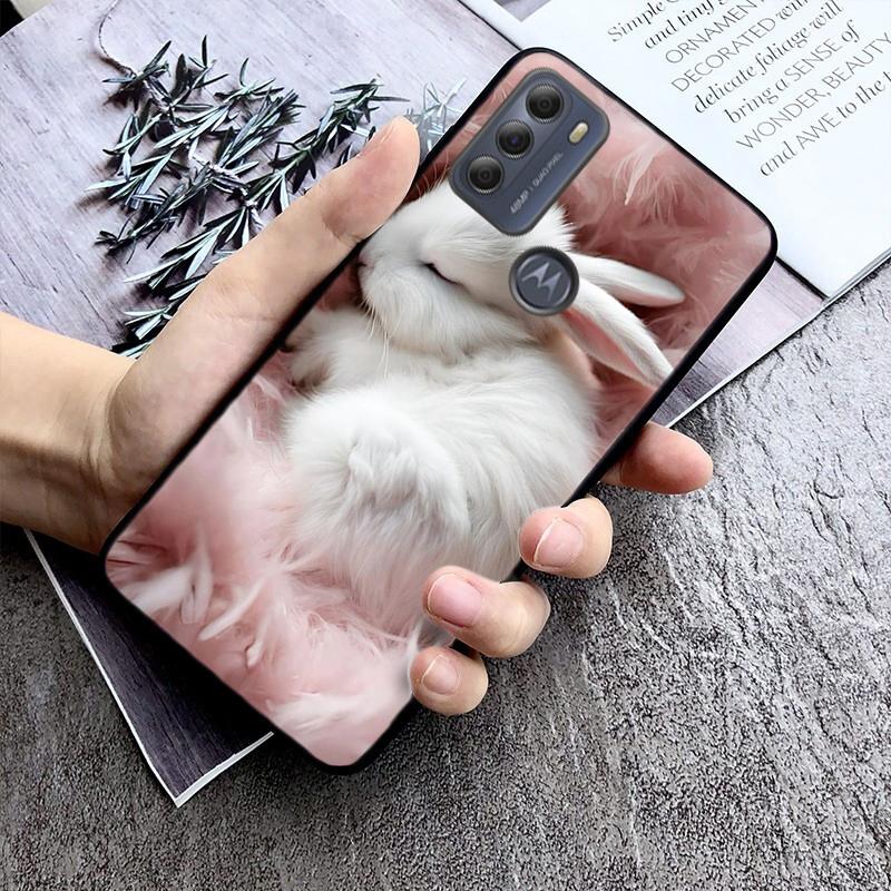 Phone Case For Moto G86 G85 G75 G15 G05 G56 G72 G53 G54 G84 G60 G31 G32 G24 G 5G G Play Rabbit Bunny Animal