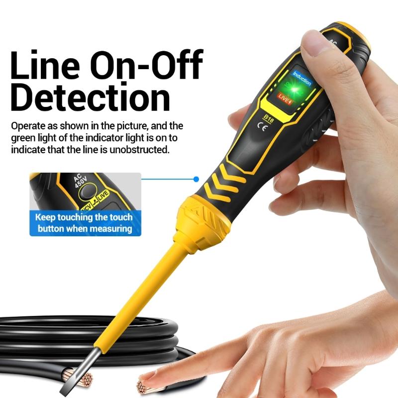 Digital Voltage Tester Pen Not Contact Detection with LED Indicator Buzzers Alarm for Circuit Breaker Live Wire Testing