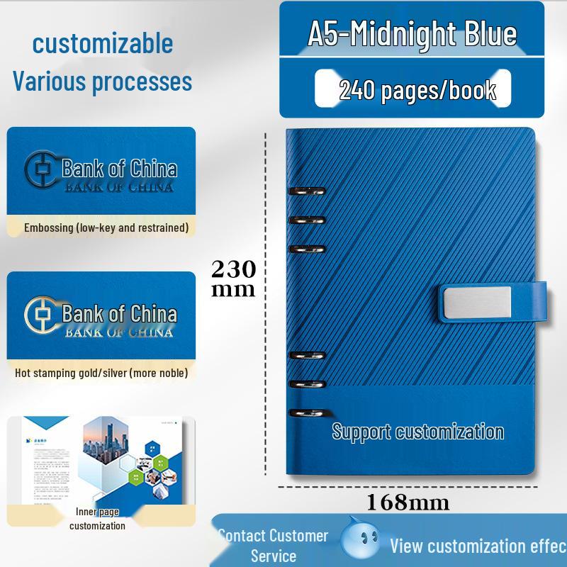 Custom A5 Ring Binder Notebook Gift Set with Logo - Holiday Souvenir Box