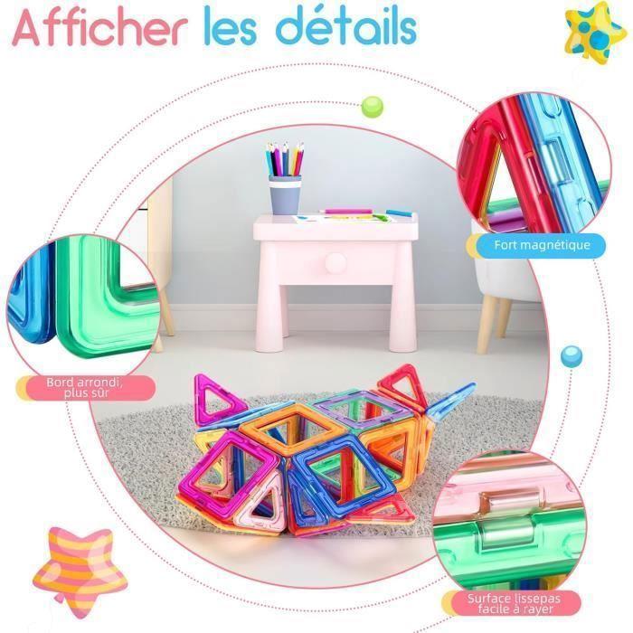 Jeux de construction - GENOSSEN - 50 Pièces - Blocs magnétiques - Éducatif - Multicolore
