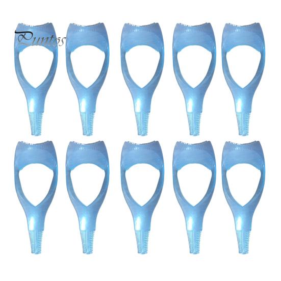 

Набор из 10 защитных щеток для ресниц с изогнутым гребнем, аппликатор для защиты туши 3 в 1, простой в использовании аппликатор для ресниц для идеального макияжа синий