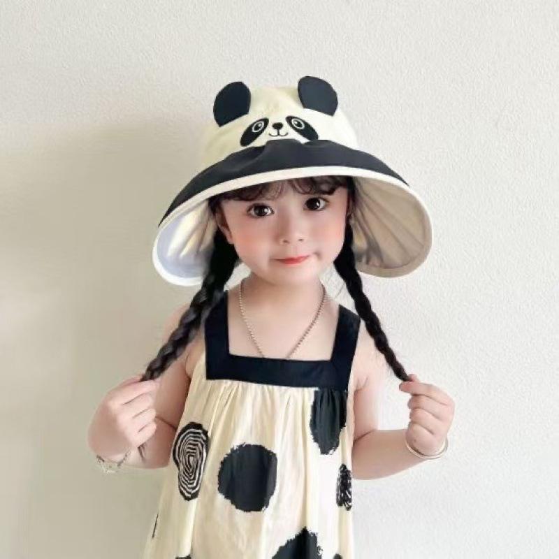 Children's Fisherman Sun Hat Summer Boys and Girls Outdoor UV Protection Large Brim Hollow Top Hat Baby Sun Protection Sun Hat