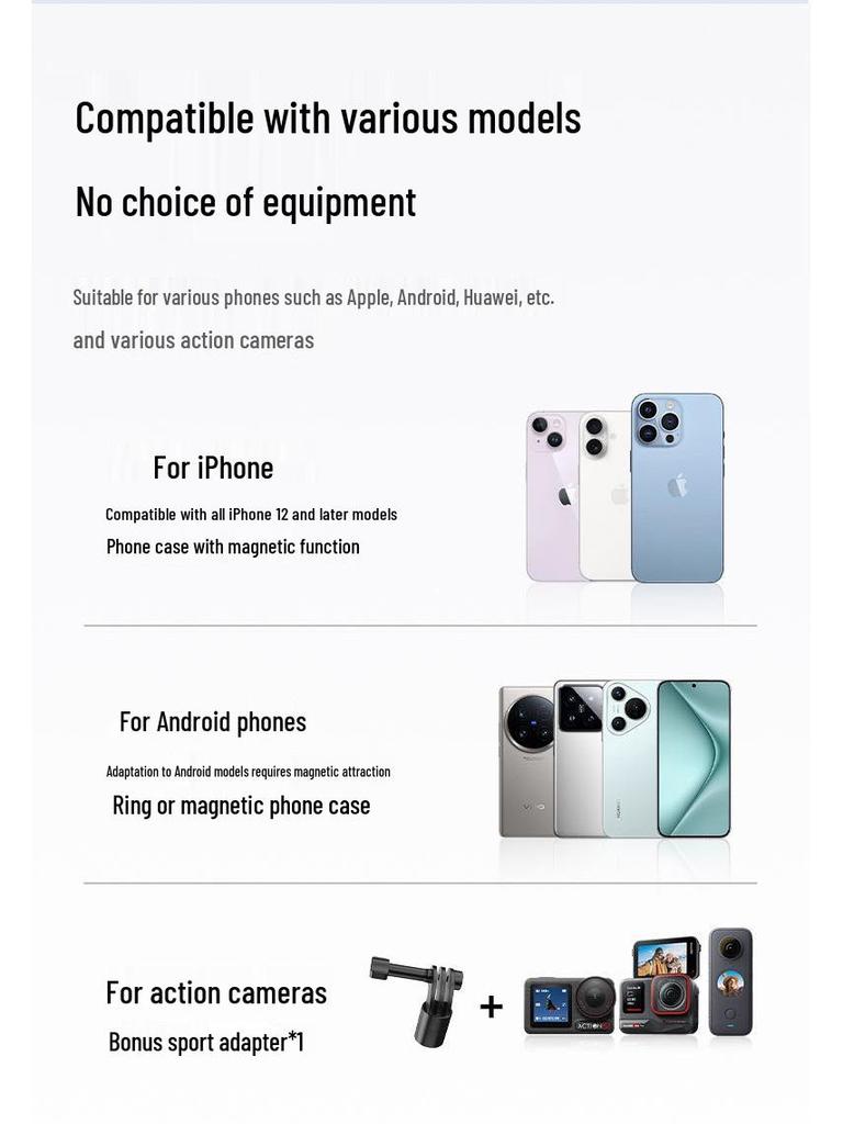 Magnetic Neck-Mount Phone Holder for Stable First-Person Shooting