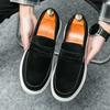 FashionNew Mens Loafers Casual Suede Leather Shoes for Men Slip On Moccasins Breathable Male Driving Shoes Comfort Soft Dress Footwear
