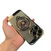 Applicable To IPhone 16 Mobile Phone Case Gyro Rotary Bracket Electroplated Breathable Heat Dissipation Mesh Shell Apple 14 Anti-fall Hard Shell