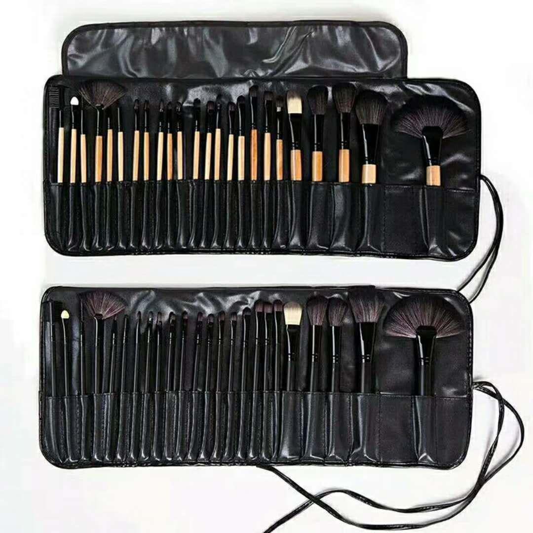 24-Piece Makeup Brush Set - Complete Foundation & Eye Tools Collection