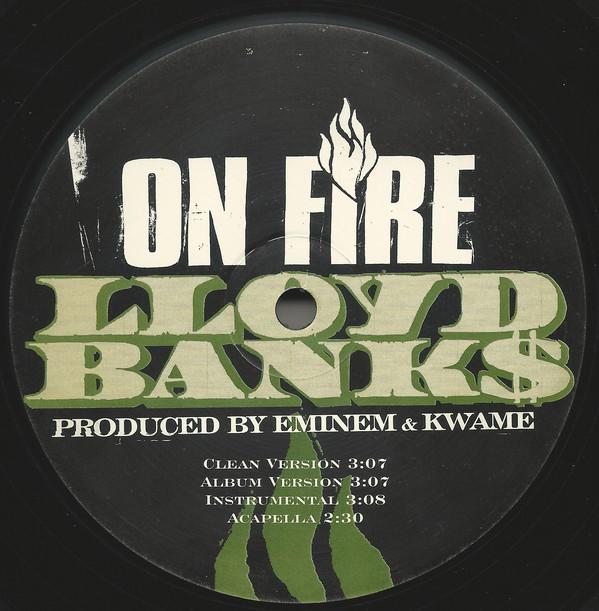 

12inch Record LLOYD BANKS On Fire Warrior INTR111461 Interscope Reco 2004 US Rap HipHopRB Used