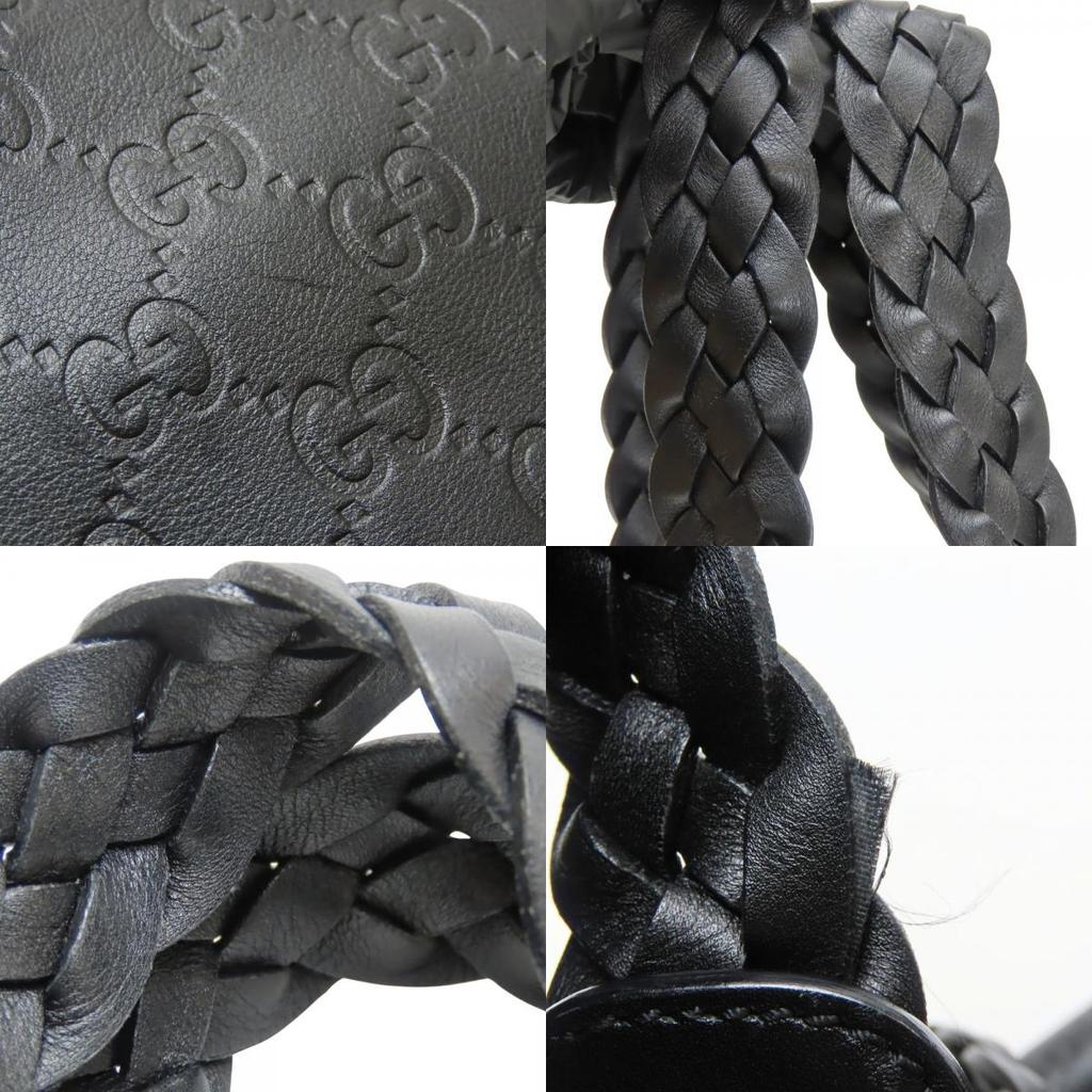 Used GUCCI Tote Bag Guccisima 162900 Horsebit Sima leather black Everyday use