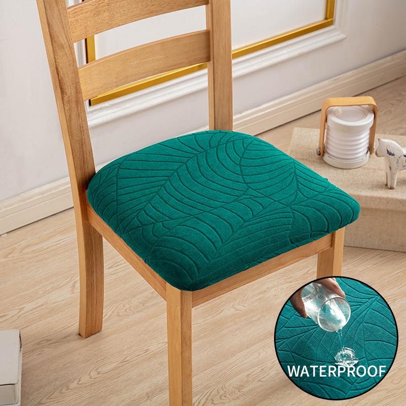 Waterproof Dining Chair Cover Solid Seat Cushion Protector Without Backrest Furniture Shield for Home and Hotel Use
