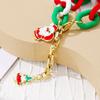 Santa Double Layer Christmas Necklace Cartoon Cartoon Pendant Bracelet Rice Beaded Chain  Festival