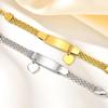 European-American Stainless Steel Mesh Bracelet: Women's & Children's Engravable Titanium Bangle