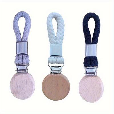 Towel Hook Holder Braided Cotton Loop Towel Hangers Rack Wooden Decor Hangers Rack Tea Towel Holders for Kitchen Bathroom