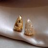 Luxury Gold Color Ear Buckle Exquisite Micro Inlaid Zircon High-End Earrings For Women‘s Jewelry Accessories New Design 2026