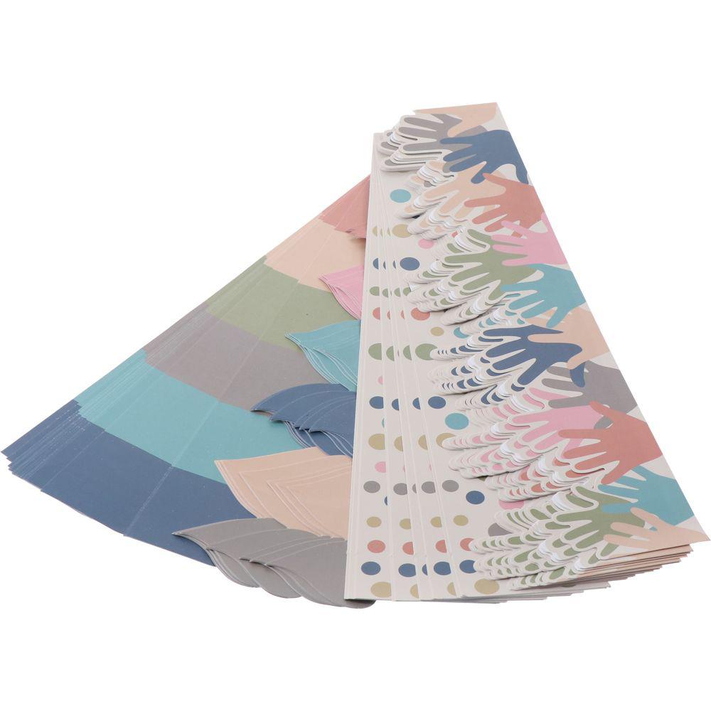 

Wall Decor 91.8 Ft Bulletin Board Border Self-adhesive Boho Style Border Trim Bulletin Board Colorful Wall Bulletin Boards