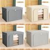 Foldable Oxford Cloth Storage Bin With Transparent Pvc Window For Bedroom Closet Organization