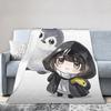 Ark-nights Endministrator Penguinistrator Gugugaga Blankets Cute Flannel Vintage Bedding Throw Blankets Textile Decor Outdoor