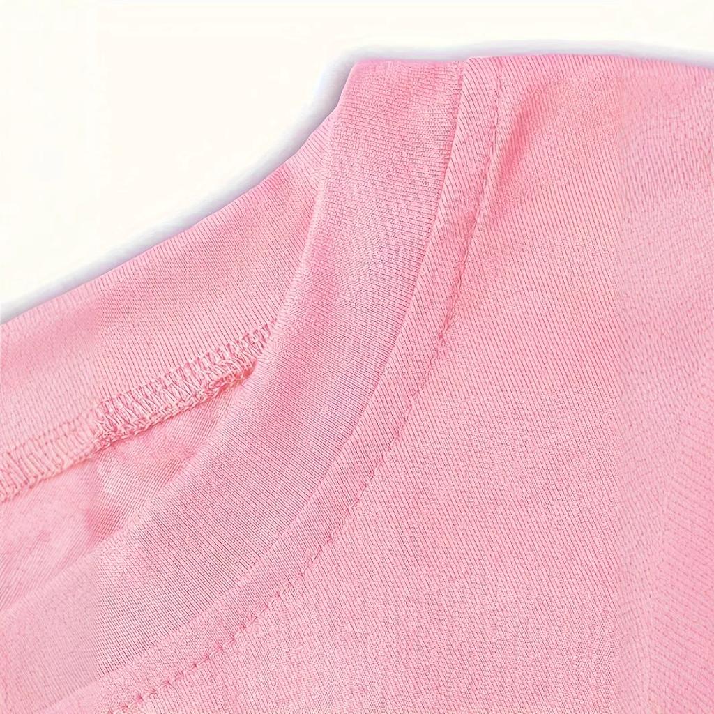 Girls' Leisure 100DAY Letter Pattern T-shirt - Summer Children's Fashion Short-Sleeved T-shirt