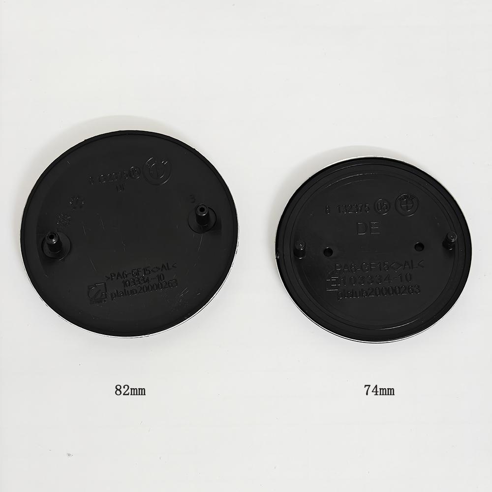 2026 Hot 1/2Pcs For BMW E46 E90 F30 F10 F20 G20 E87 E63 E60 F01 F02 G14 74mm 82mm Car Front Hood Emblem Trunk Rear badge logo Accessorie CVB2