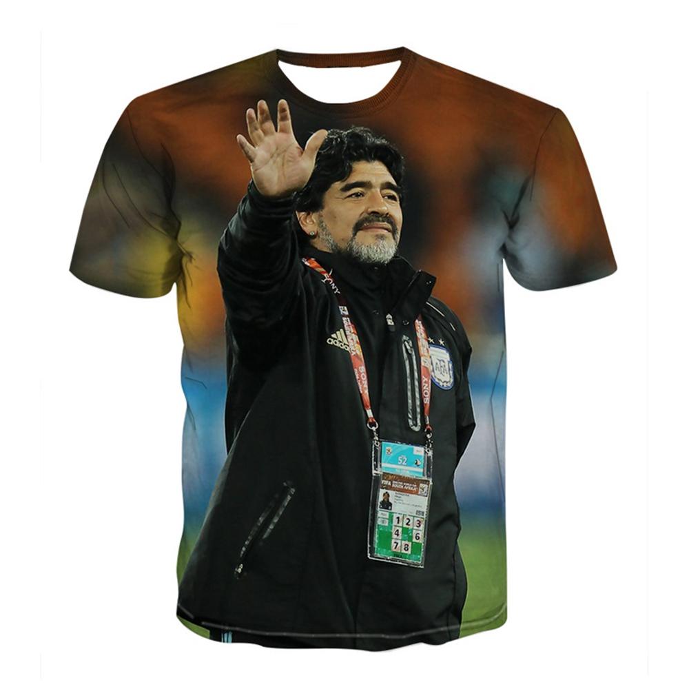 Summer  Fashionable Football Star Creative 3D Printing Support Football Fan Personalized Casual T-shirt