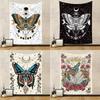 Butterfly Moth Moon Phase Tapestry Boho Aesthetic Wall Hanging for Bedroom Living Room Dorm Hippie Gothic Home Decor