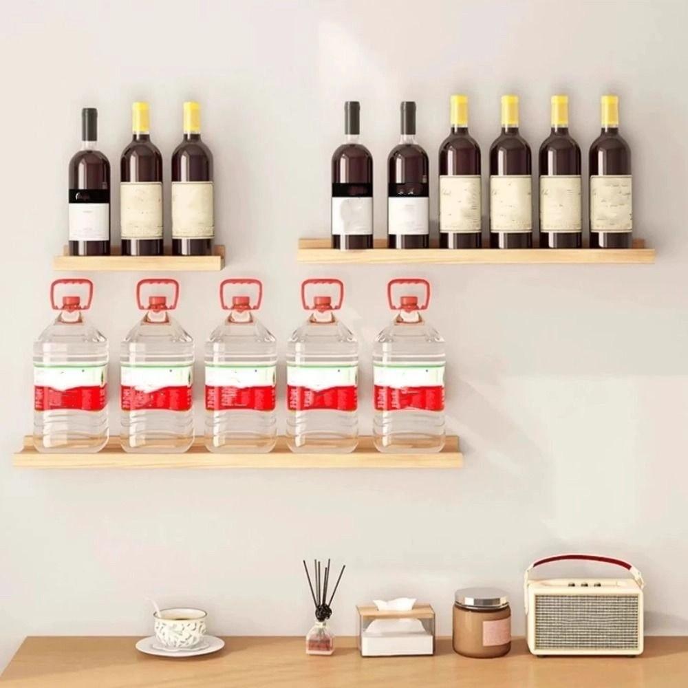 Decorative Wooden Floating Shelf Minimalist Style Bookshelf Organizer  Kitchen