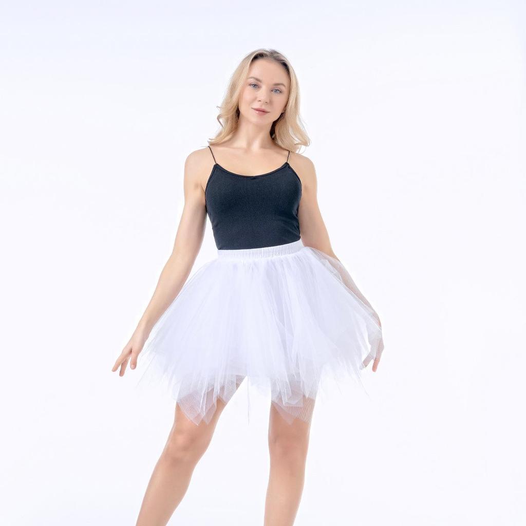 Adult Encrypted Mesh Spliced Tutu Skirt for Performance, Running, Halloween, and Christmas Gifts