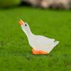 62KD 3pcs Miniature Resin White Gooses Figurine Home Garden Lawn Decoration