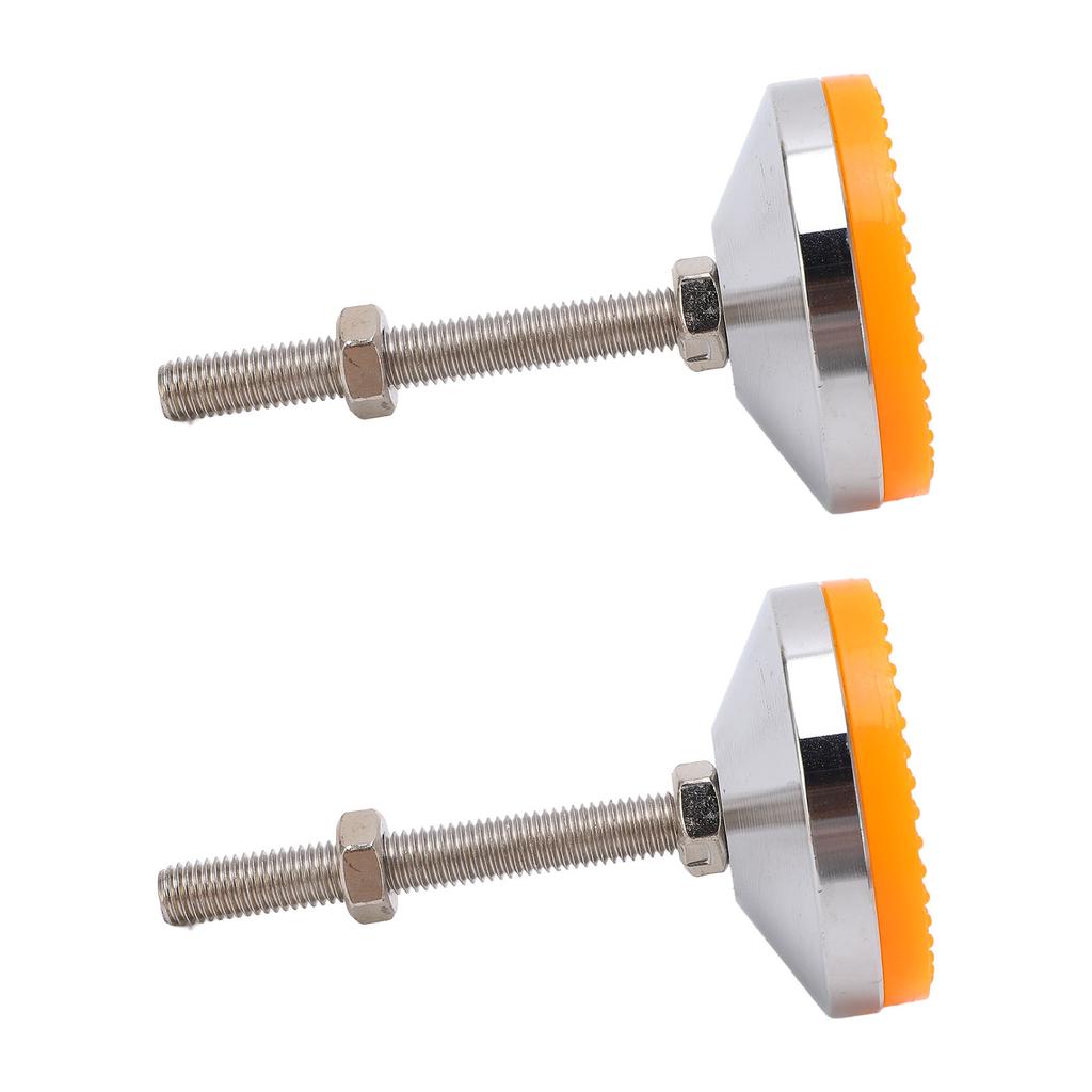 2pcs Furniture Leg Leveller Carbon Steel Nut Rubber Pad Anti Skid Height Adjustable Furniture Leg Screw
