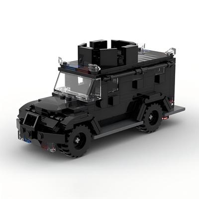 MOC Urban Speed Geländewagen Kreatives Panda Polizeiauto Modell DIY Kinderpuzzle Baustein Set Montagespielzeug Geburtstagsgeschenk