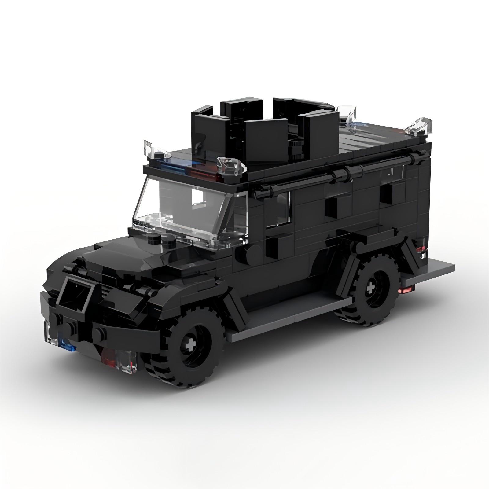 MOC Urban Speed Off road VehicleCreative Panda Police Car Model DIY Kids Puzzle  Building Block Set Assembly Toys Birthday Gift PDF instructions