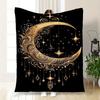 Goldener Halbmond Wandkunst DekorDecke Flanell Überwurfdecke für Sofa, Bett, Reise, Camping, Büro