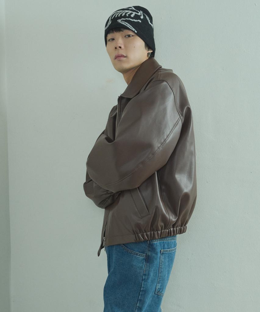 Black Moment Signature Synthetic Leather Oversized 2-Way [Brown]