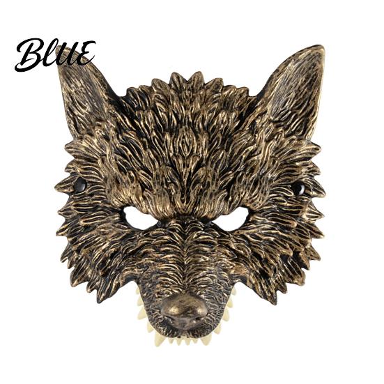 Flexible Cushioning Mask 3D Wolf Head Mask High Elastic Lightweight Comfortable Werewolf Detailed Headgear Costume with Adjustable Strap for