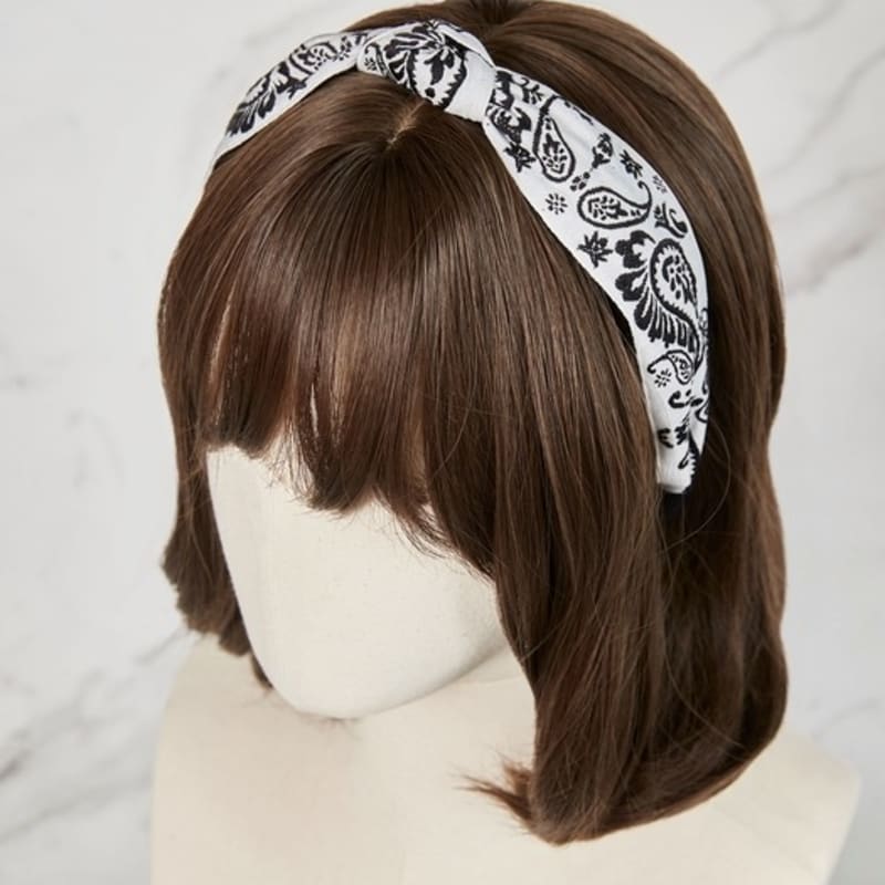MAIA Paisley Hairband - Knot Black