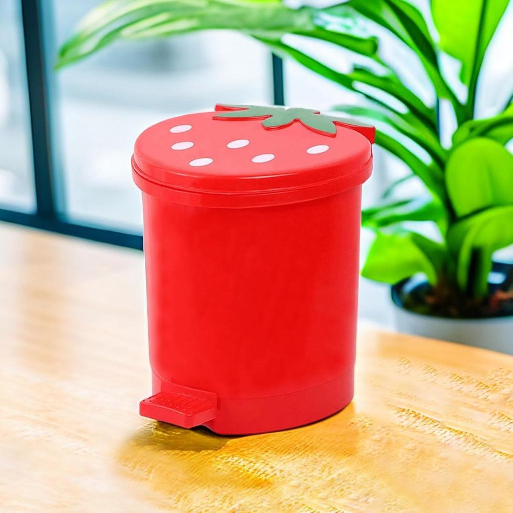 Cartoon Car Strawberry Bucket, Plastic Bucket, Desktop Trash Can, Household Kitchen And Living Room Storage Bucket, Wastebasket.