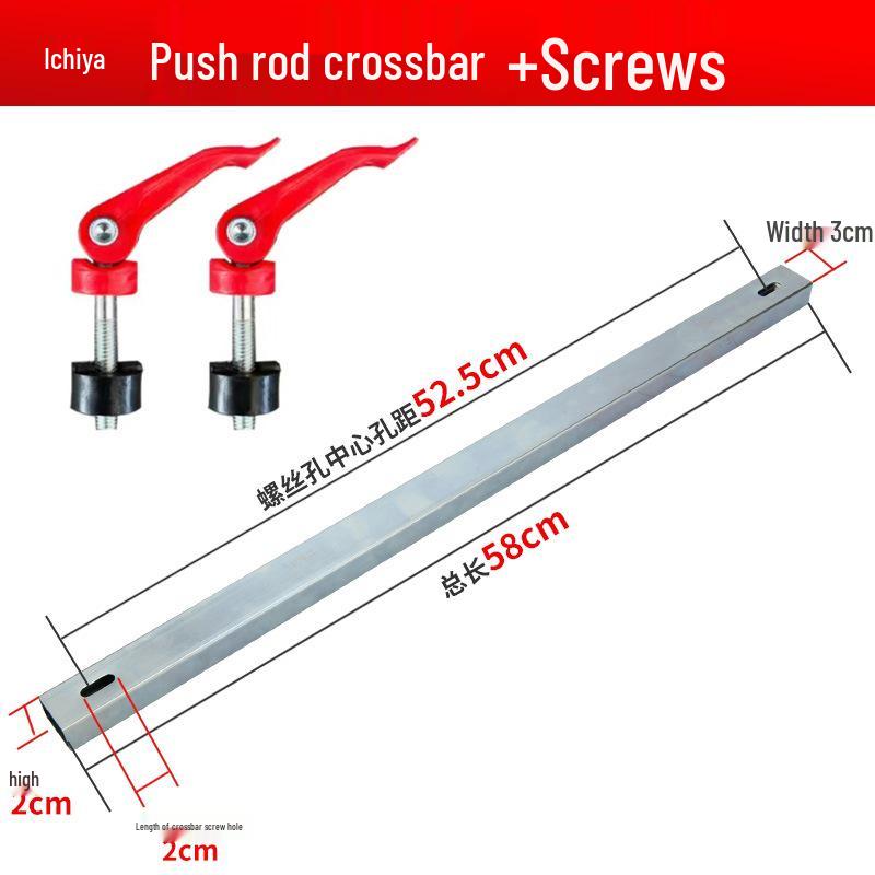 Manual Tile Cutter with Push-Pull Blade, Guide Rail, and Crossbar Positioner
