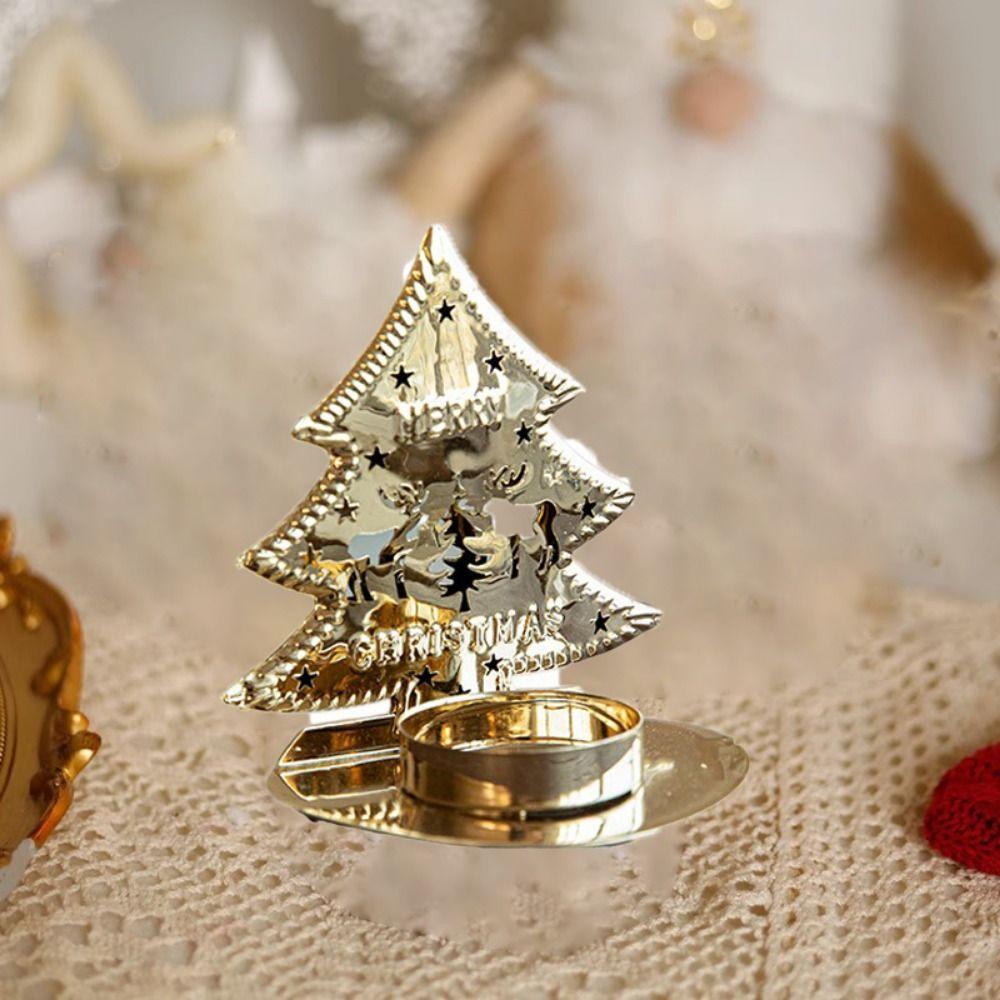 Romantyczny Żelazny Świecznik Świąteczny Unikalny Wykwintny Złoty Ażurowy Świecznik Kuty Metal Ozdoba Stołu Salon