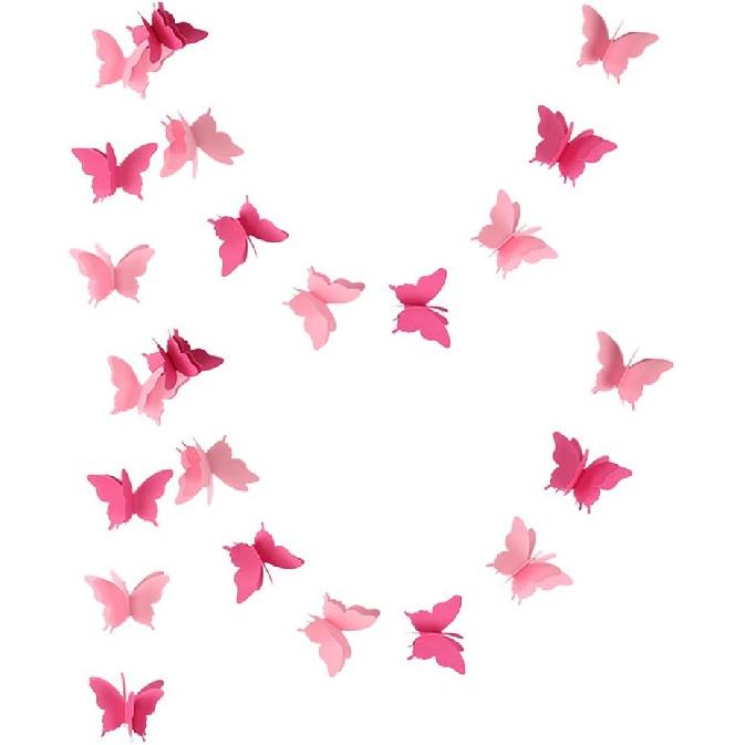 Butterfly Banner Decorative Paper Garland for Wedding Baby Shower Birthday Party Theme Decor 110 Inches Pack of 2 Pieces Light Purple