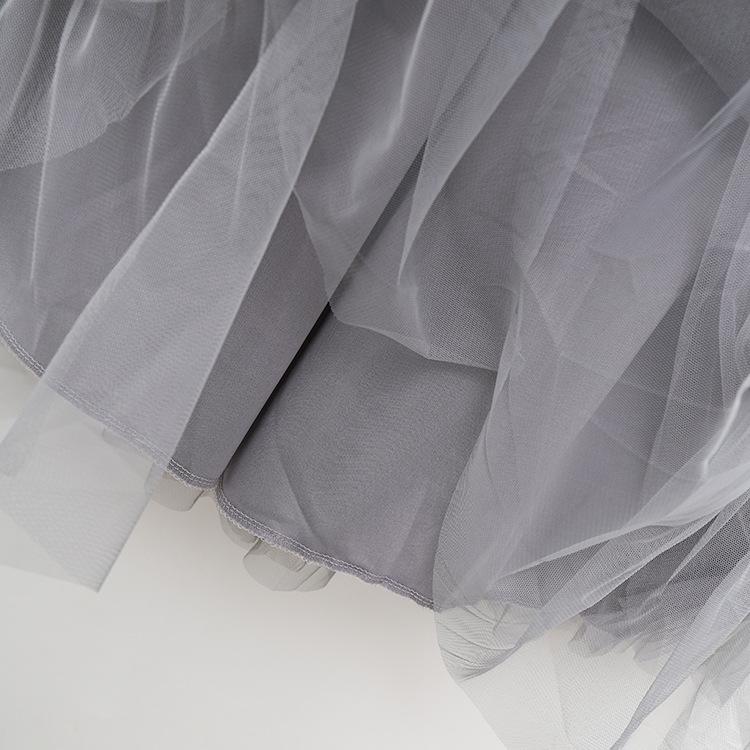 Vestido de Fada A-line em Camadas de Tule com Babados Outono/Inverno 2024 para Mulheres