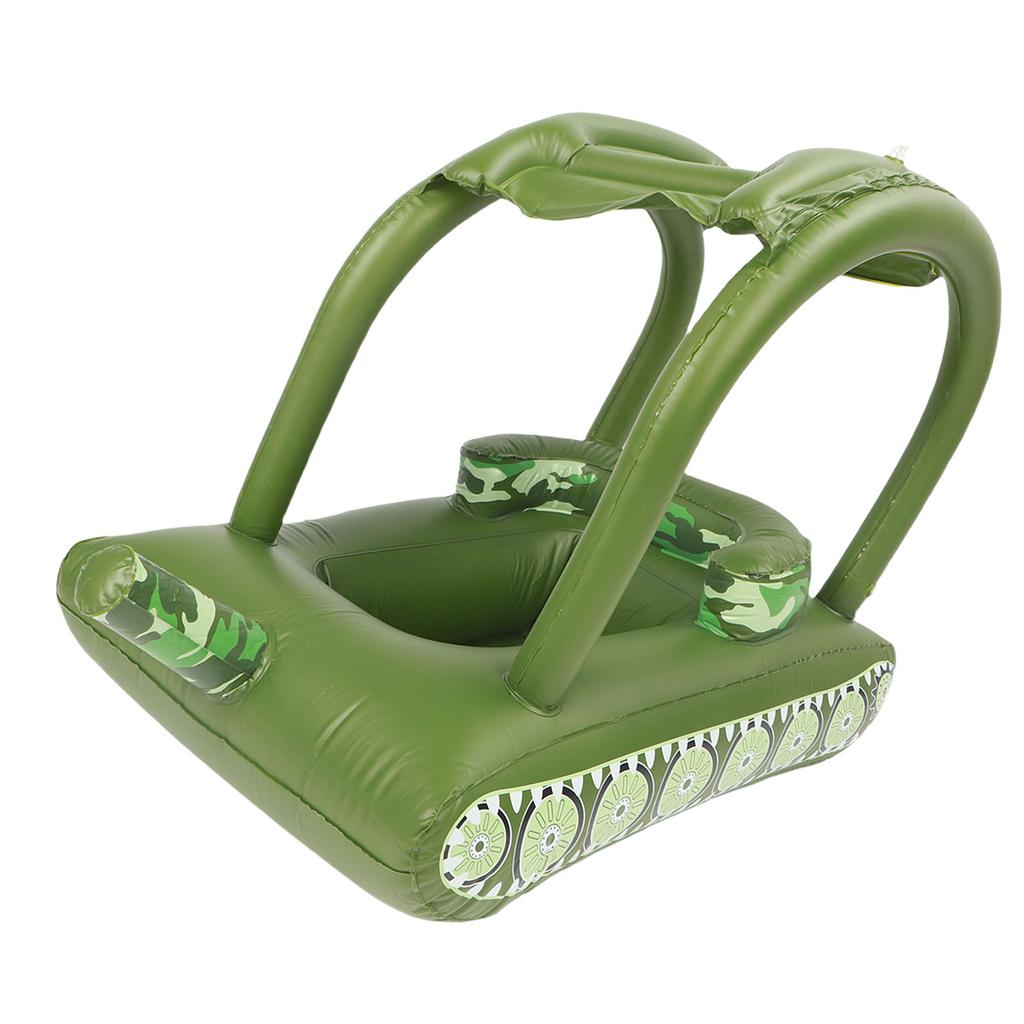 Inflatable Tank Pool Float for 1 To 3 Years Old Toddler PVC Swim Float Pool Tank Toy with Water Squirter for Summer Lake Beach Party