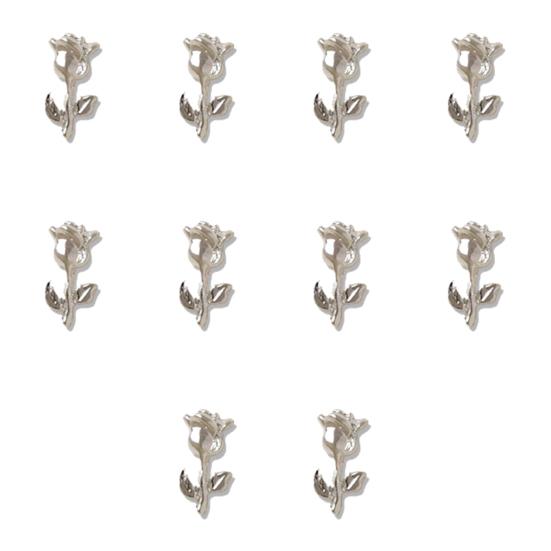 

Yousheng 10 шт. украшений для ногтей, креативная форма, яркий цвет, устойчивый к ржавчине, потрясающий визуальный эффект, многоцелевой декоративный сплав, 3D-роза, дизайн ногтей B