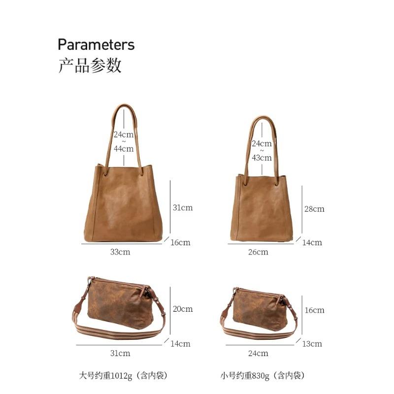 Luxury 2026 New Women's Commuter Soft Leather Bucket Bag - Genuine Leather Spacious Tote & Timeless Shoulder Hobo Bag