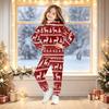 Kids Christmas Print Hooded Sweatshirt Set for Boys and Girls