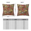 Sloths Autumn Flower Square Pillowcase Polyester Linen Velvet Creative Zip Decorative Pillow Case Sofa Seater Cushion
